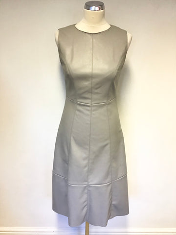 TWIGGY BY MARKS & SPENCER LIGHT GREY FAUX LEATHER DRESS SIZE 8