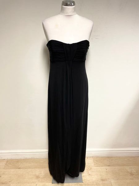 COAST BLACK STRAPLESS LONG EVENING DRESS SIZE 12