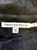 TWENTY8 TWELVE BONITA BLACK LACE FULLY LINED SHORTS SIZE 10