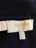 HOBBS NAVY BLUE FINE RIB 3/4 SLEEVE PENCIL DRESS SIZE 10