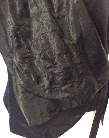 SONJA MAROHN DARK BROWN WRAP ACROSS SLEEVELESS TOP & LONG ASYMETIC SKIRT SIZE 12