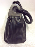 ITALIAN VERA PELLE BLACK LEATHER SHOULDER BAG