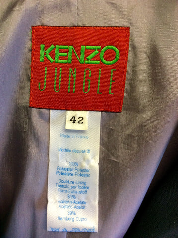 KENZO JUNGLE BLACK SUIT JACKET SIZE 42 UK 14