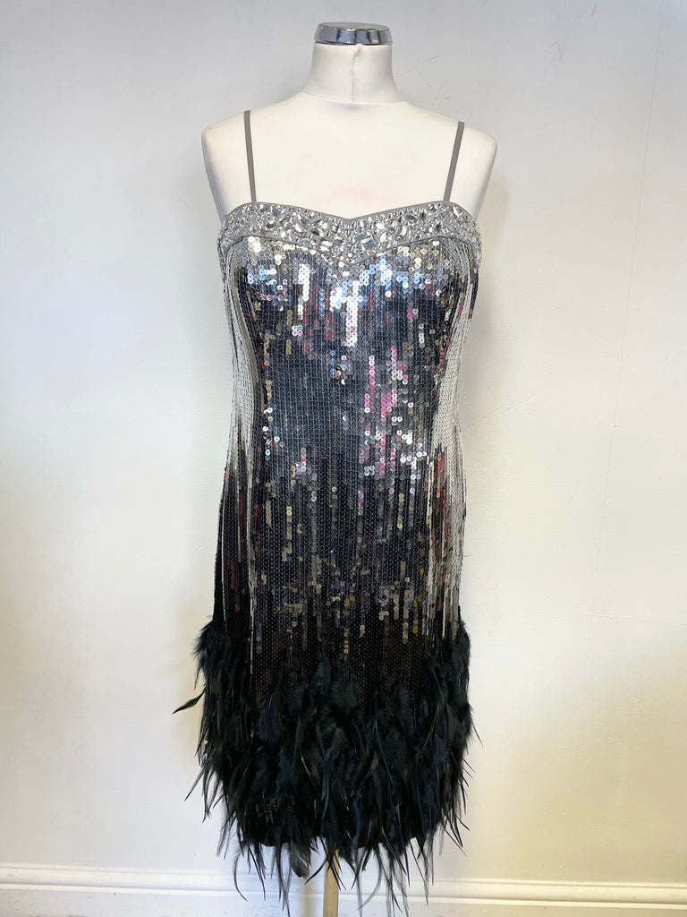 silver julien macdonald dress Julien Macdonald Runway Purple and Silver Sequin and Beaded Dress