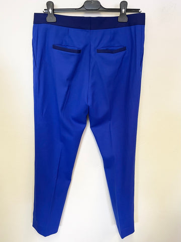 PAUL SMITH ROYAL BLUE 100% WOOL TAPERED LEG TROUSER SUIT SIZE 42 UK 10
