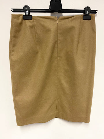 HOBBS CAMEL WOOL BLEND PENCIL SKIRT SIZE 10