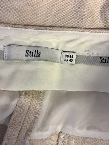 STILLS NUDE/ BLUSH COTTON CROP TROUSERS SIZE 10