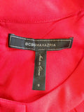 BCBGMAXAZRIA RED COLD SHOULDER SPECIAL OCCASION DRESS SIZE S
