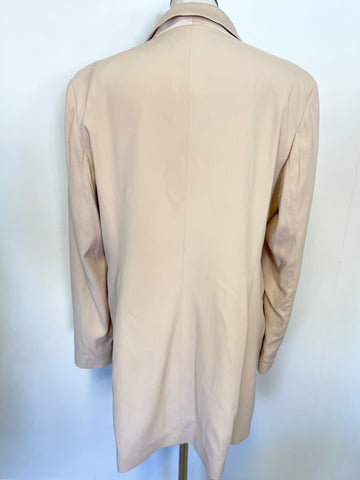 BRAND NEW KAREN MILLEN BLUSH TUXEDO LONG BLAZER JACKET SIZE 16