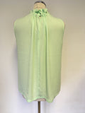 MARCCAIN MINT GREEN SLEEVELESS TOP SIZE N3 UK 12/14