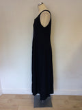 LAURA ASHLEY DARK BLUE SLEEVELESS LONG DRESS SIZE 12