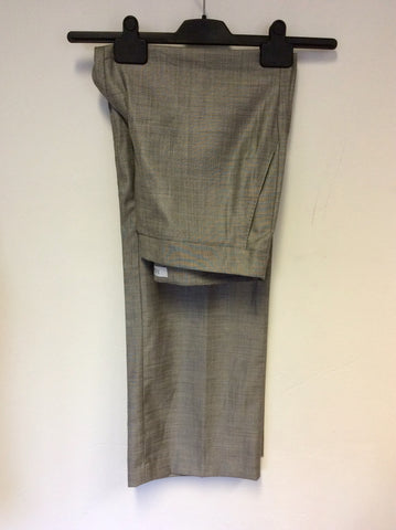 MAX MARA GREY FORMAL WOOL TROUSERS SIZE 14