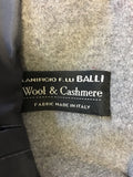 BARBARA LEBEK GREY WOOL & CASHMERE LONG COAT SIZE 14