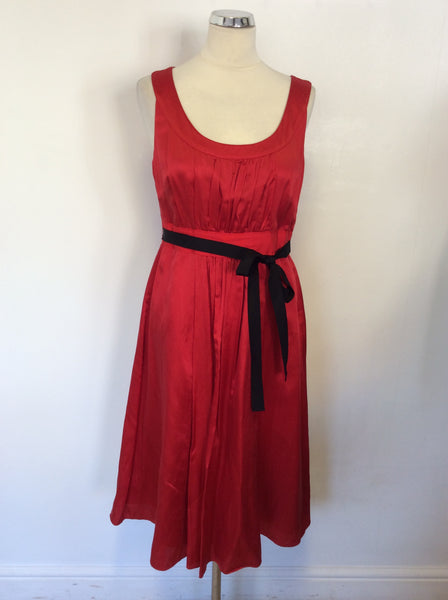 MONSOON RED SILK & COTTON SPECIAL OCCASION DRESS SIZE 14