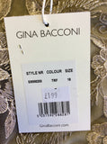 BRAND NEW GINA BACCONI TRUFFLE LACE SPECIAL OCCASION DRESS SIZE 18