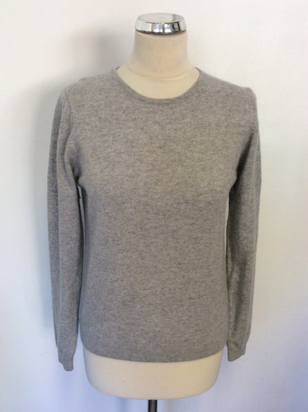 LOCHMERE LIGHT GREY CREW NECK LONG SLEEVE JUMPER SIZE 12