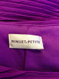 MINUET DEEP MAGENTA RIBBED DRESS & BOLERO JACKET SIZE 14