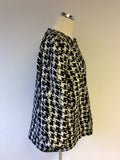 WINDSMOOR BLACK & IVORY PRINT JACKET SIZE 20