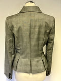 HOBBS GREY PRINCE OF WALES CHECK JACKET & SKIRT SUIT SIZE 10/12