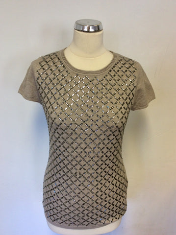 BRAND NEW AXEL STONE JEWEL TRIM SHORT SLEEVE JUMPER SIZE S