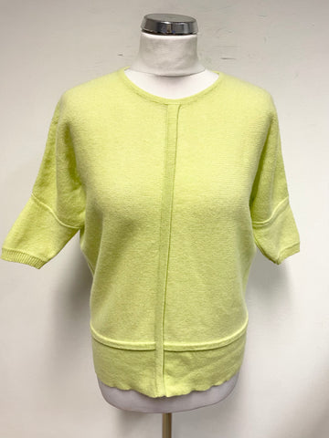 RIANI CITRUS 100% CASHMERE SHORT SLEEVED JUMPER SIZE 10