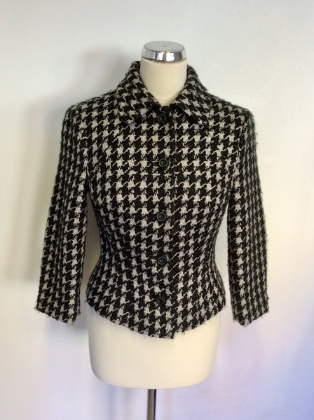 NOA NOA BLACK,GREY & SILVER CHECK JACKET SIZE S