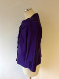 PRÉCIS PURPLE LINEN BLEND OCCASION JACKET SIZE 14