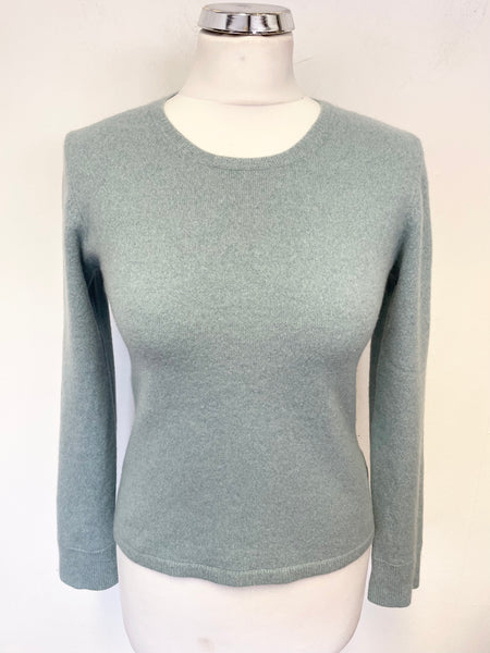 CXD LONDON 100% CASHMERE DUCK EGG JUMPER SIZE S