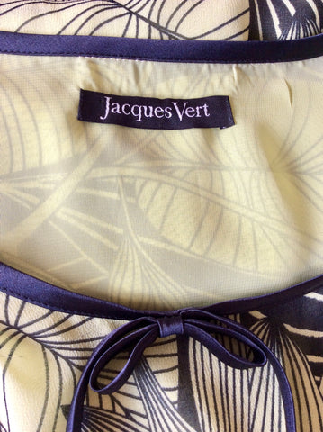 JACQUES VERT LIME GREEN & BLACK LEAF PRINT TOP & SKIRT SET SIZE 12