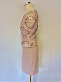BRAND NEW PHASE EIGHT BLUSH PINK LACE TOP PENCIL DRESS SIZE 10