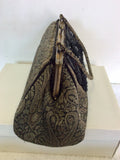 BRAND NEW ACCESSORIZE BRONZE & BLACK PRINT APPLIQUÉ TRIM HANDBAG