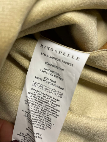 RINO & PELLE TAN FAUX LEATHER BELTED MIDI SHIRT DRESS SIZE 44 UK 16