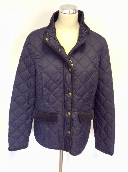 JOULES NAVY BLUE QUILTED MOREDALE JACKET SIZE 16