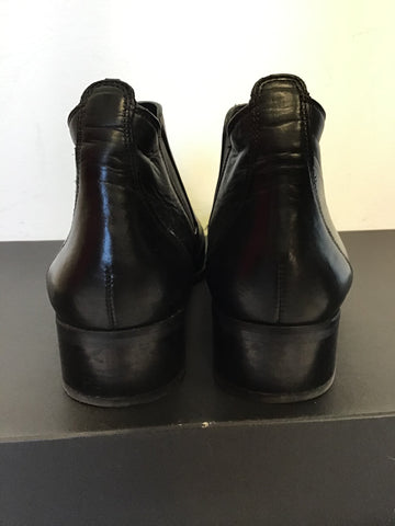 PAUL GREEN BLACK LEATHER CHELSEA BOOTS SIZE 7/40