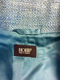 HOBBS TURQOUISE RIBBON TRIM JACKET SIZE 12