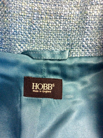 HOBBS TURQOUISE RIBBON TRIM JACKET SIZE 12