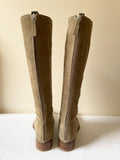 BODEN CAMEL SUEDE KNEE LENGTH BOOTS SIZE 6/39