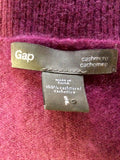 GAP PLUM V NECK CASHMERE JUMPER SIZE S