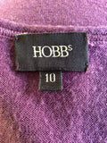 HOBBS PLUM SCOOP NECK JUMPER SIZE 10