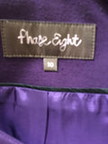 PHASE EIGHT PURPLE HOOK & EYE FASTEN BOX JACKET SIZE 10