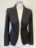BRAND NEW LK BENNETT CHARCOAL PINSTRIPE TROUSER SUIT SIZE 6