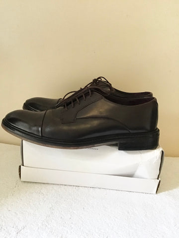 TED BAKER DARK BROWN LEATHER LACE UP SHOES SIZE 9/43