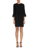 WHISTLES BLACK RAVEN FLUTED SLEEVE SHIFT DRESS SIZE 8