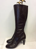 BRAND NEW JANE SHILTON DARK BROWN LEATHER KNEE LENGTHBOOTS SIZE 5/38