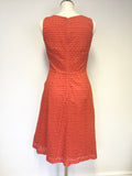 BODEN BRODERIE ANGLAISE SLEEVELESS A LINE DRESS SIZE 10