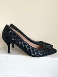 JIGSAW CHICAGO BLACK SEQUINNED HEELS SIZE 7/40