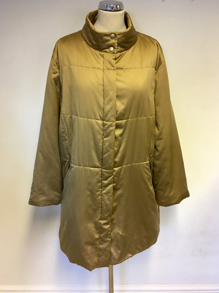 SPIRITO DI ARTIGIANO CHAMPAGNE GOLD LIGHTLY PADDED JACKET SIZE 22