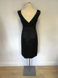 MONSOON BLACK SILK & COTTON BLEND SPECIAL OCCASION DRESS SIZE 10