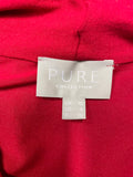 PURE COLLECTION RED LONG SLEEVED STRETCH JERSEY DRESS SIZE 10