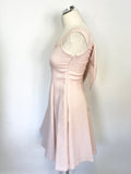 COAST PALE PINK WITH REAR BOW TRIM SPECIAL OCCASION FIT & FLARE DRESS SIZE 8